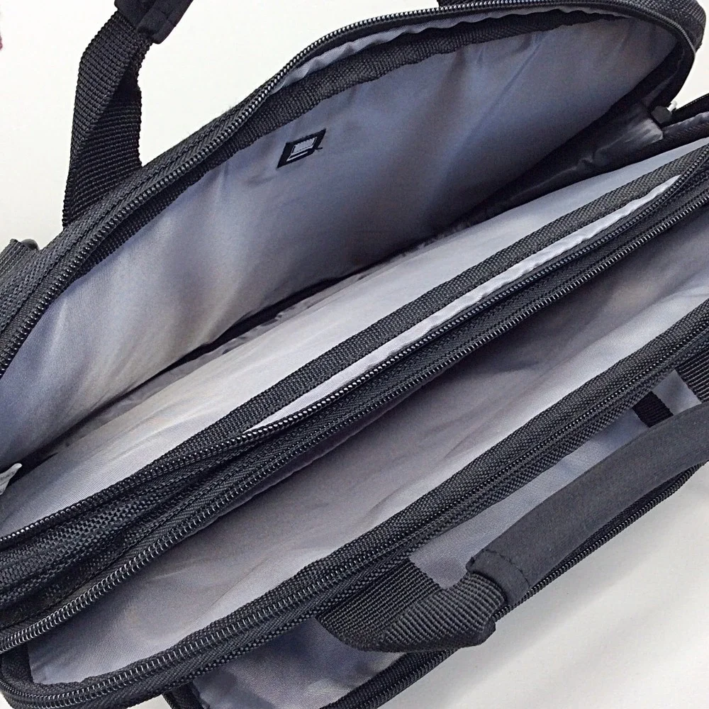 Black Travel soft Laptop Messenger Bag TUARI Briefcase Shoulder Strap Padded